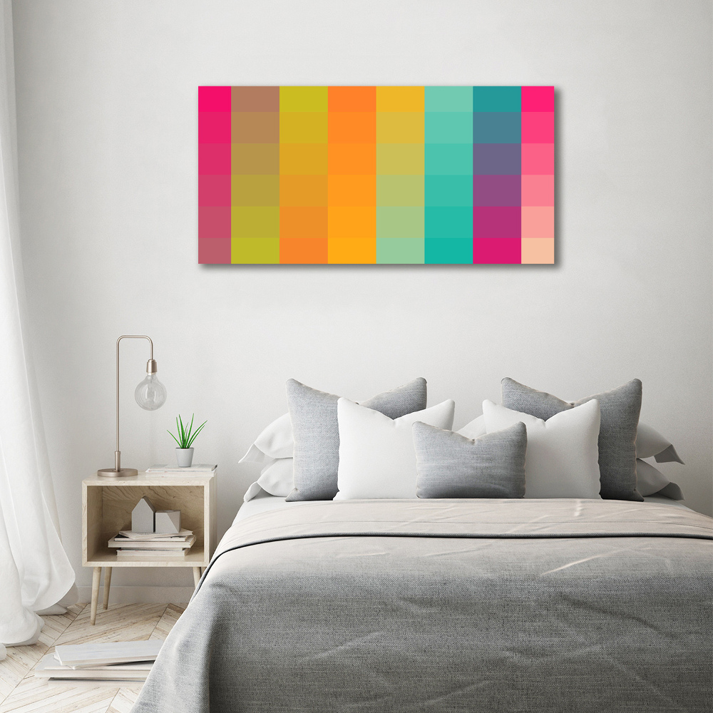 Wall art on glass Colorful squares