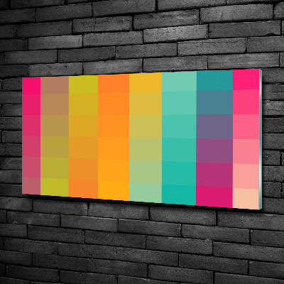 Wall art on glass Colorful squares