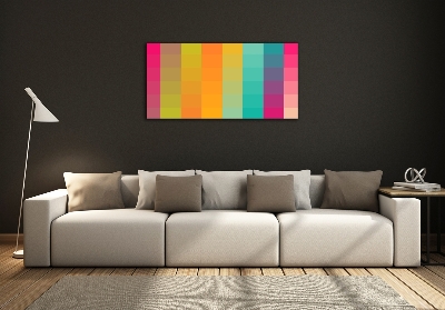 Wall art on glass Colorful squares