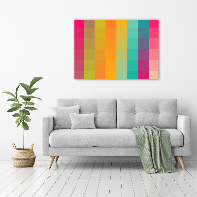 Wall art on glass Colorful squares