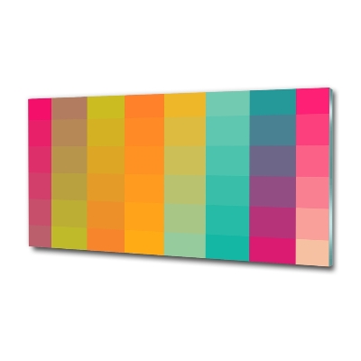 Wall art on glass Colorful squares