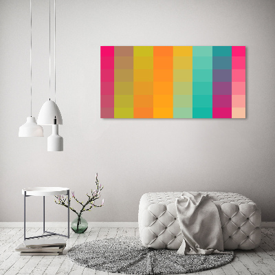 Wall art on glass Colorful squares