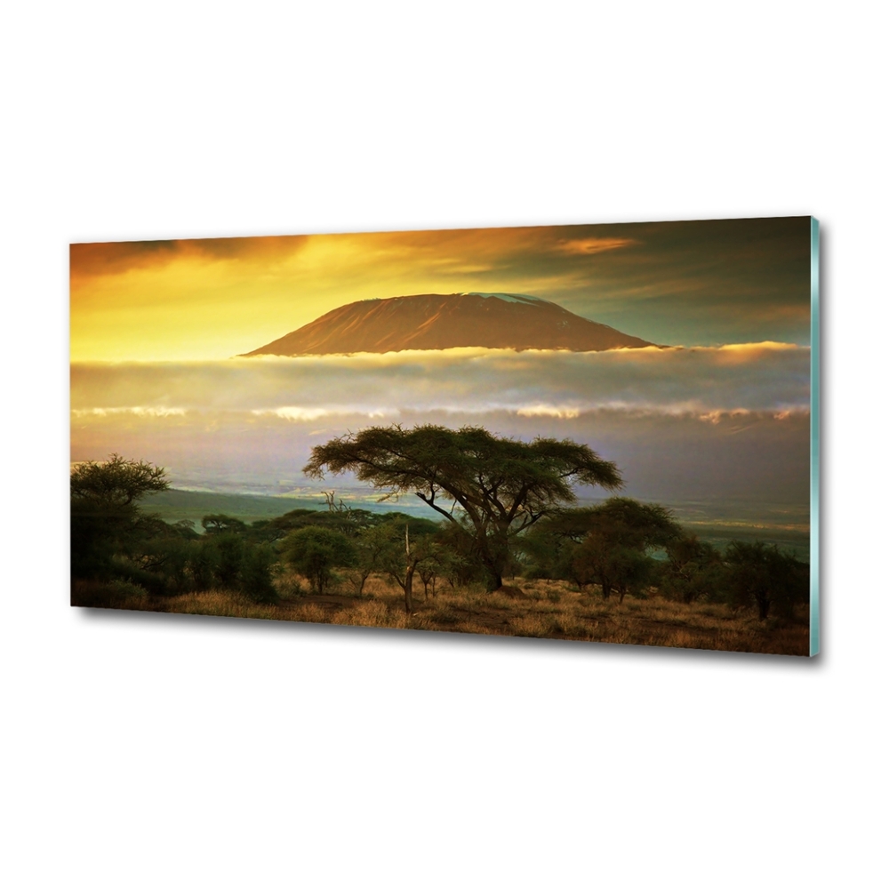 Glass wall art large Kilimanjaro kenya