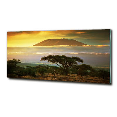 Glass wall art large Kilimanjaro kenya