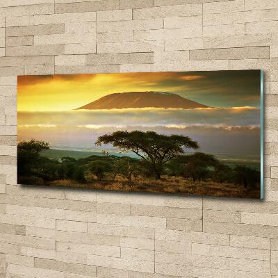 Glass wall art large Kilimanjaro kenya