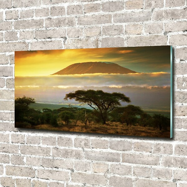 Glass wall art large Kilimanjaro kenya