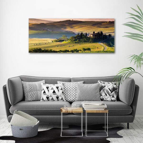 Glass wall art large Tuscany italy