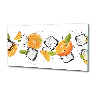 Glass art picture Ice oranges