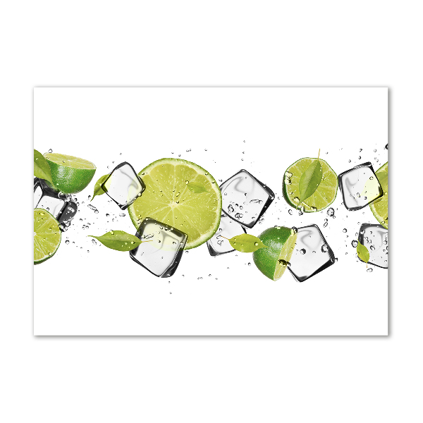 Glass art picture Ice lime