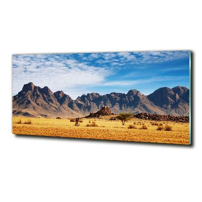 Glass wall art large Rocks in namibia