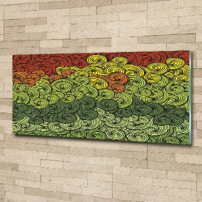 Glass art print Colorful waves