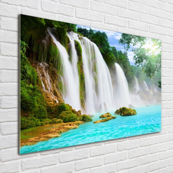 Glass picture print Waterfall