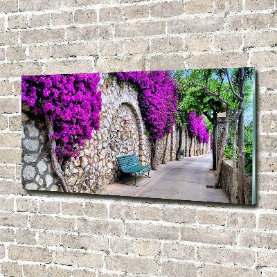 Glass art picture Charming streets