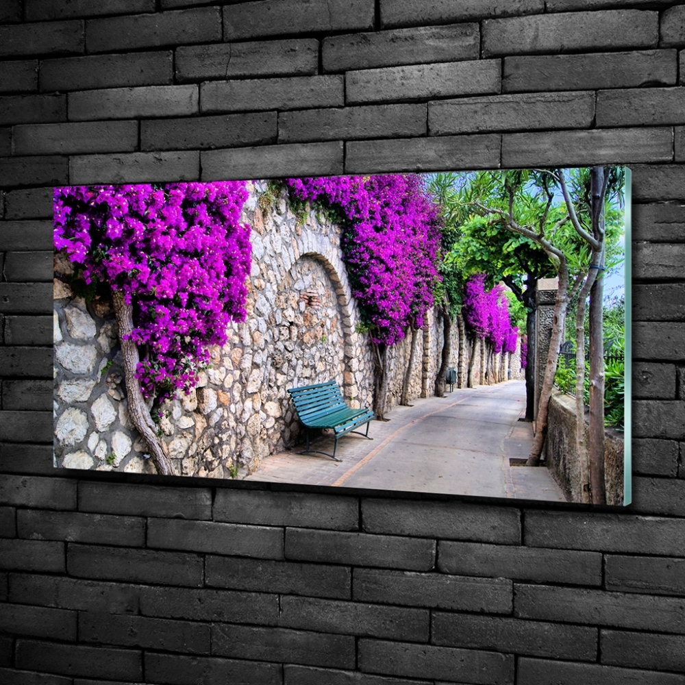 Glass art picture Charming streets