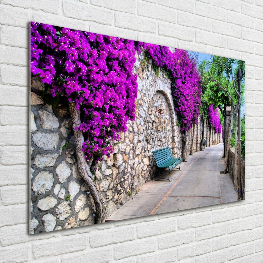 Glass art picture Charming streets