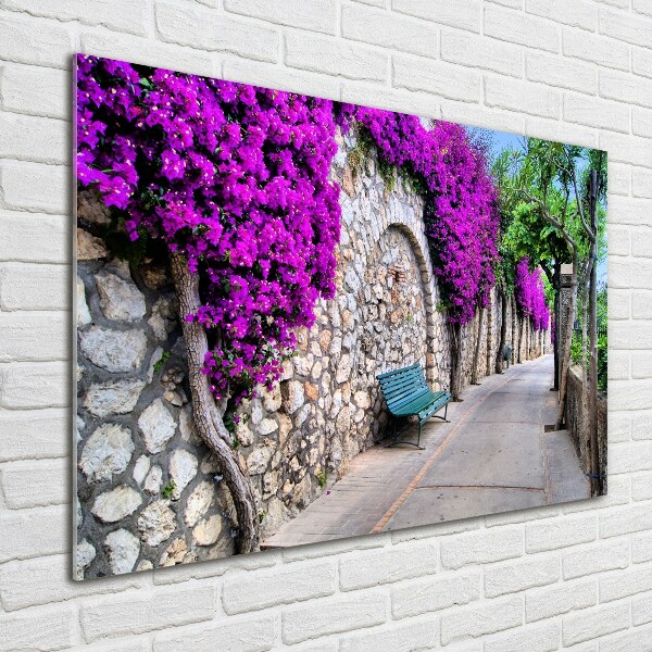 Glass art picture Charming streets