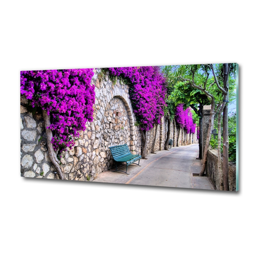 Glass art picture Charming streets