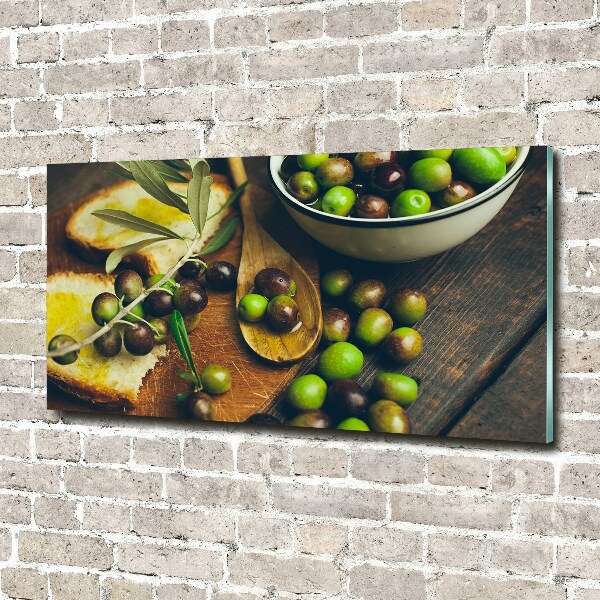 Photo printed on glass Olives