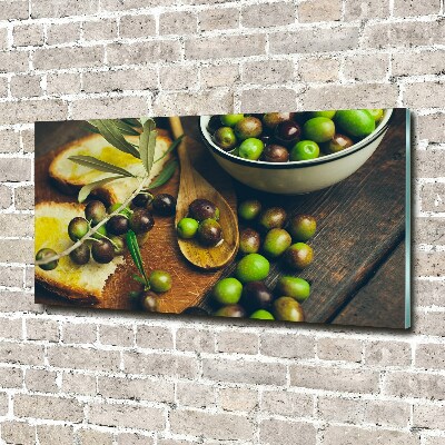 Photo printed on glass Olives