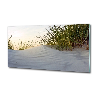 Glass picture wall art Coastal dunes