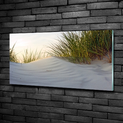 Glass picture wall art Coastal dunes