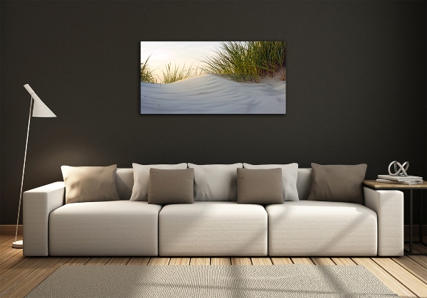 Glass picture wall art Coastal dunes