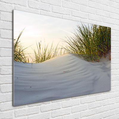 Glass picture wall art Coastal dunes