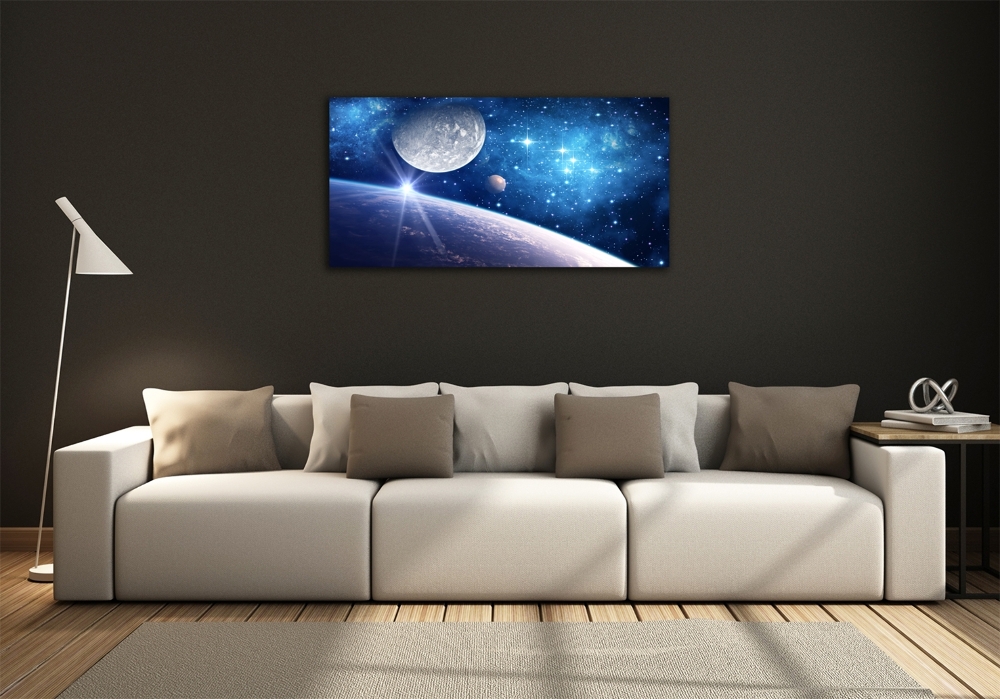 Glass art print Moon