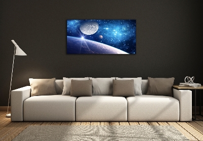 Glass art print Moon