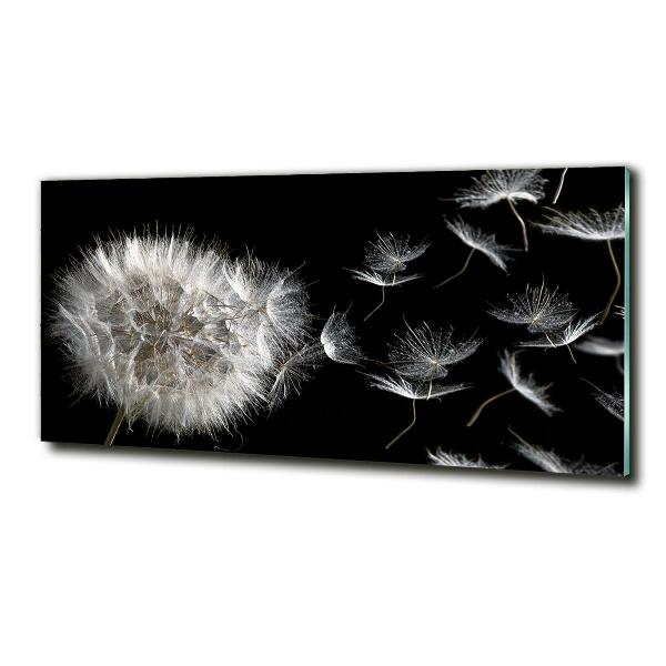 Glass picture wall art Dandelion