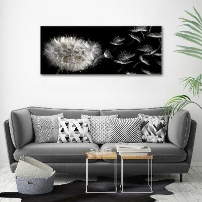 Glass picture wall art Dandelion