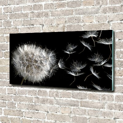 Glass picture wall art Dandelion