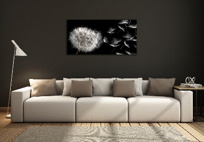 Glass picture wall art Dandelion