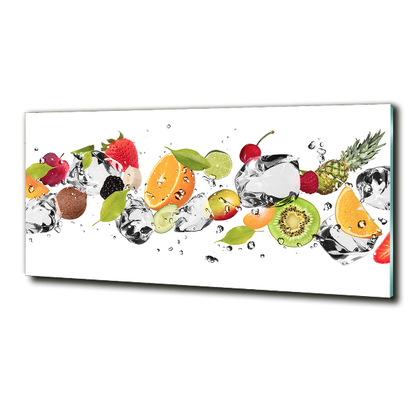 Photo printed on glass Fruit and water