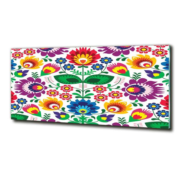 Wall art on glass Ethnic pattern