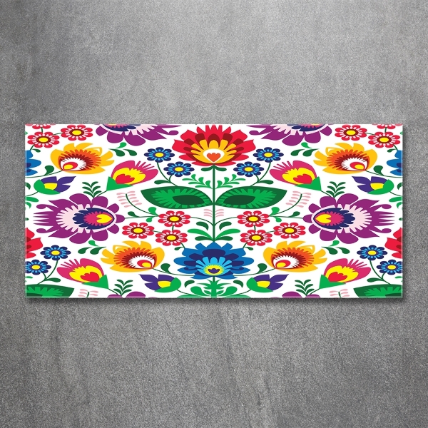 Wall art on glass Ethnic pattern