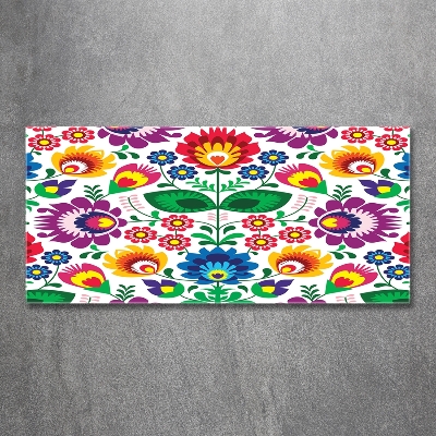 Wall art on glass Ethnic pattern