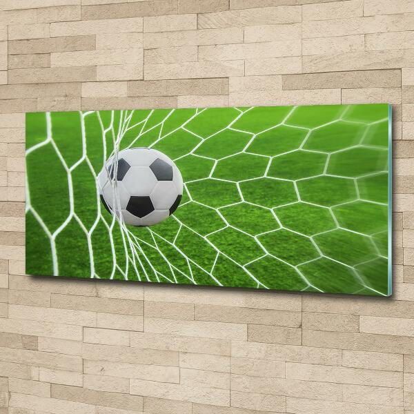 Wall art on glass Ball in the goal