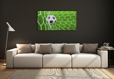 Wall art on glass Ball in the goal