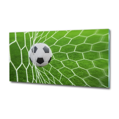 Wall art on glass Ball in the goal