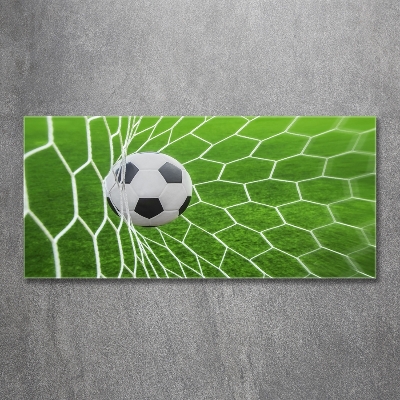 Wall art on glass Ball in the goal