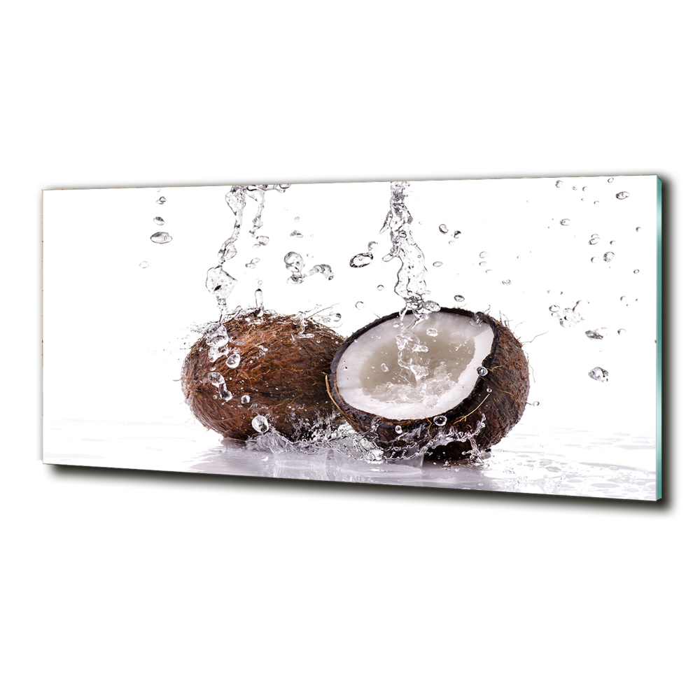 Photo printed on glass Coconut and water