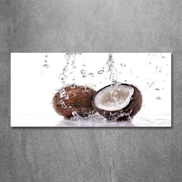 Photo printed on glass Coconut and water