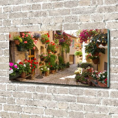 Glass art picture Charming street