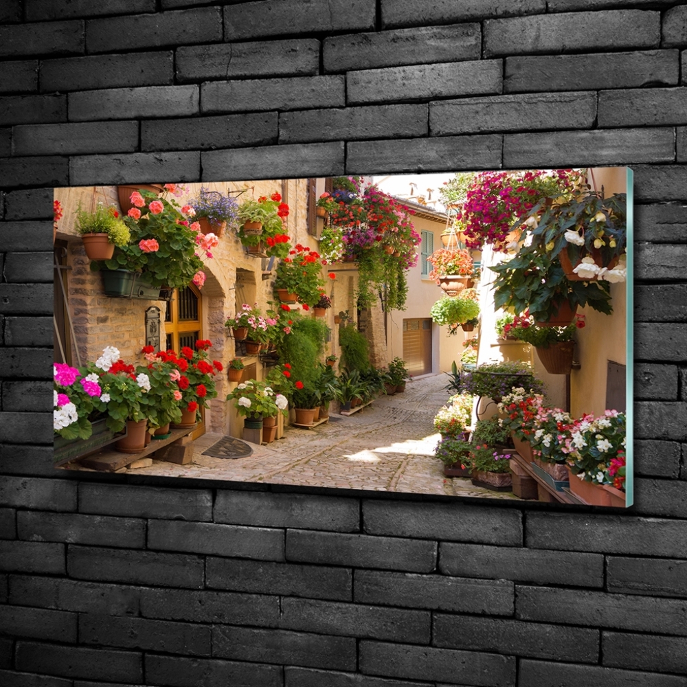 Glass art picture Charming street