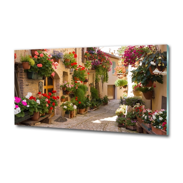 Glass art picture Charming street