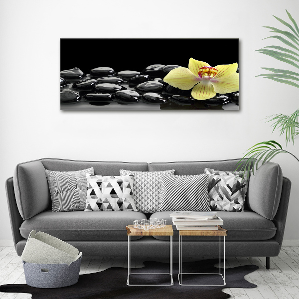 Printed glass wall art Orchid