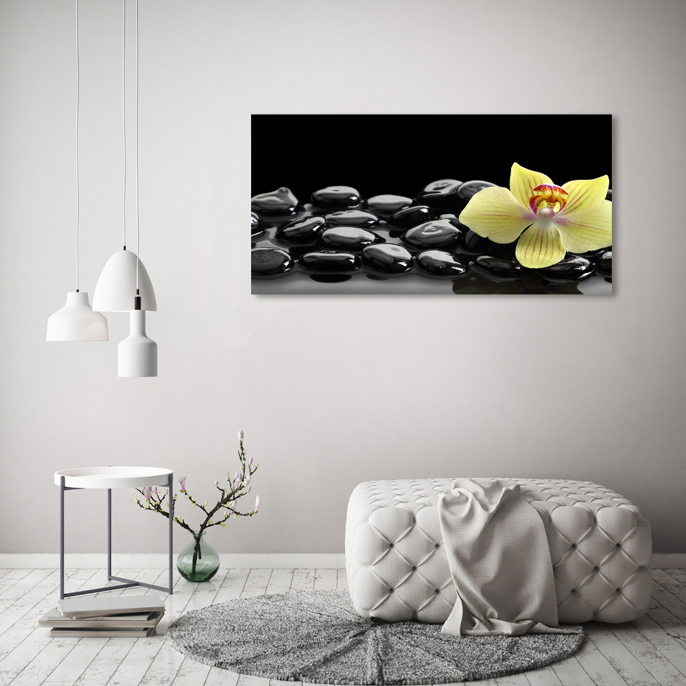 Printed glass wall art Orchid