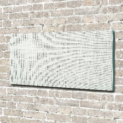 Glass art print Linen white canvas