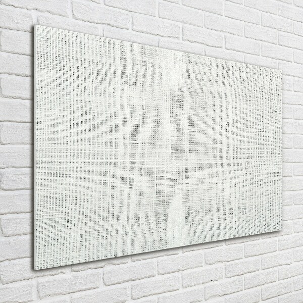 Glass art print Linen white canvas